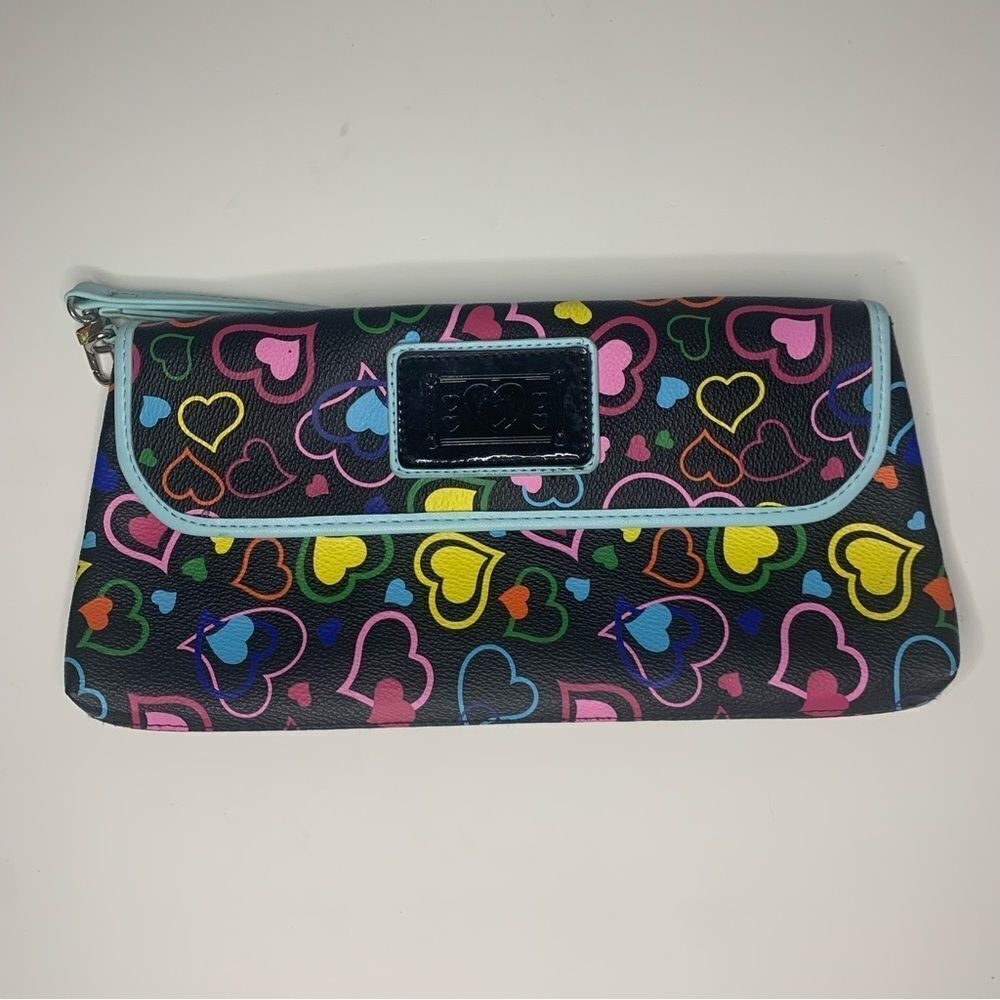 Multicolored Rainbow Heart Wristlet 11.5"